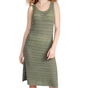 Old Navy‎ Womens Crochet Sleeveless Tank Midi Dress Cover Up Norfolk Pine Sz XXL